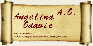 Angelina Odavić vizit kartica